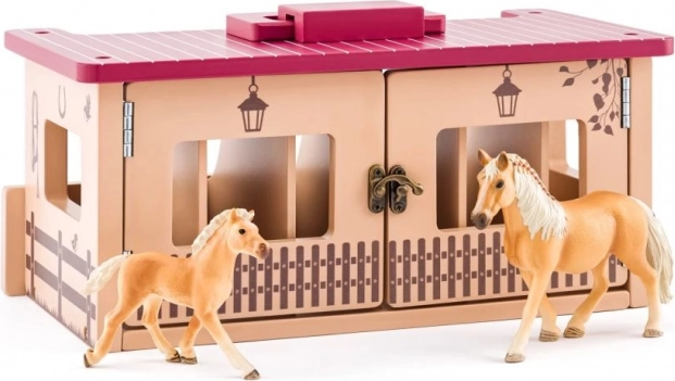 FAUNICA Holzpferdestall mit 6 Boxen