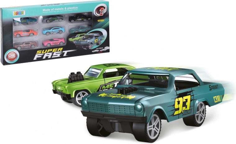 Set aus 8 Metallautos 7,5 cm