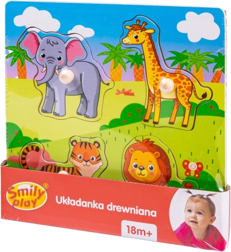 Holz-Steckpuzzle Zoo Safari