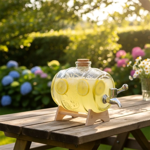 Korkdeckel und dichtender Zapfhahn