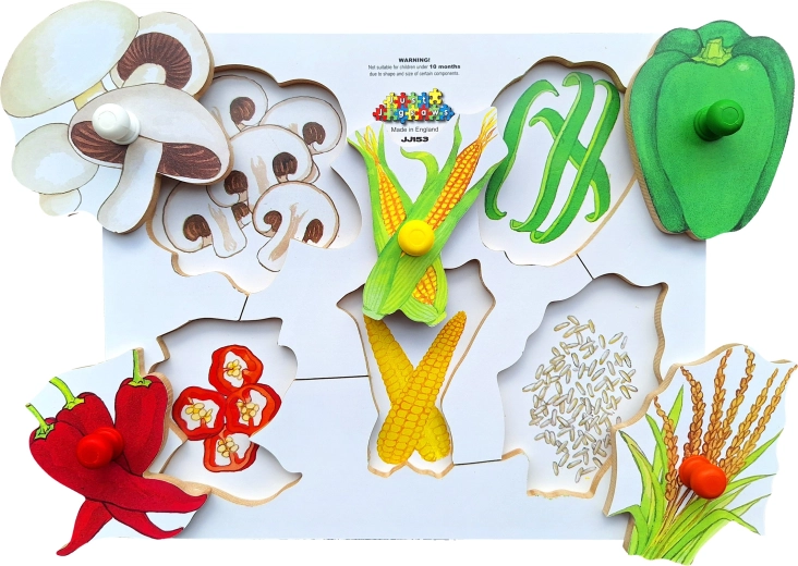 Holz-Brett-Puzzle Gemüse