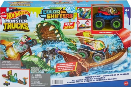 HOT WHEELS MONSTER TRUCKS Color Shifters – Krokodilkiefer Spielset