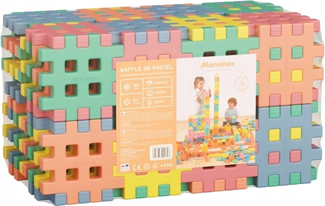 Konstruktionsbausteine Kostka, Pastell, 96 Teile