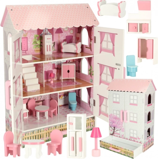 Holz-Puppenhaus Lulilo Papilio, rosa, 80 cm