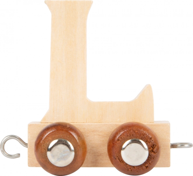 Holzwagen mit dem Buchstaben L für Eisenbahnstrecken small foot