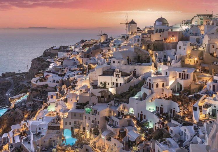 Puzzle Schattierungen von Santorini 1000 Teile