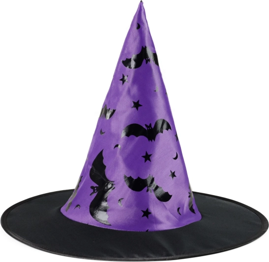 Kinder-Hexenhut mit Fledermausdruck