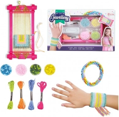 Kreativset zur Herstellung von Armbändern mit Perlen in Schachtel 25 × 15 × 3 cm