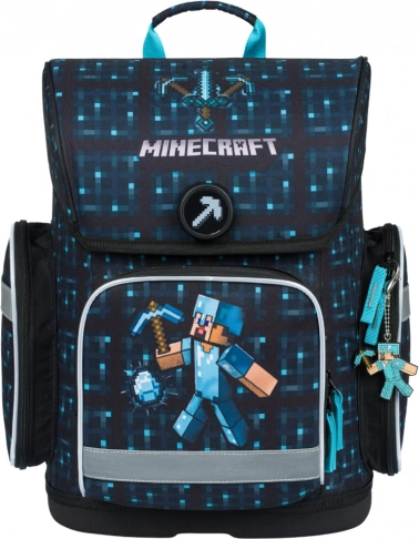 Schulranzen Baagl Ergo Minecraft Blue Axe