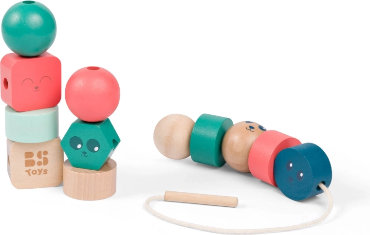 Holzperlen zum Auffädeln für Kinder