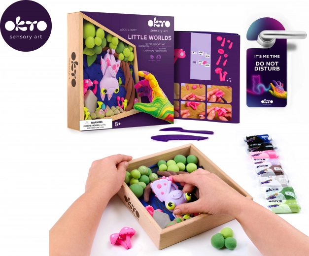 Modellierset Kleine Welt im Rahmen – Fledermaus 21 × 21 cm