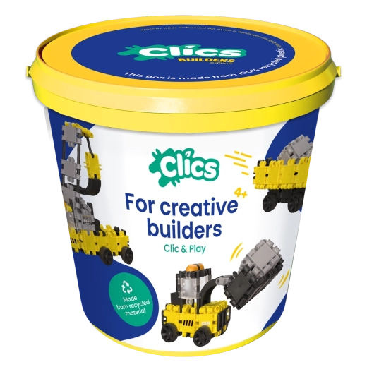 Praktischer Eimer aus recycelten Materialien