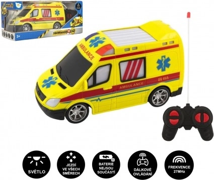 RC‑Rettungswagen mit 27‑MHz‑Fernsteuerung, 20 cm, mit Licht