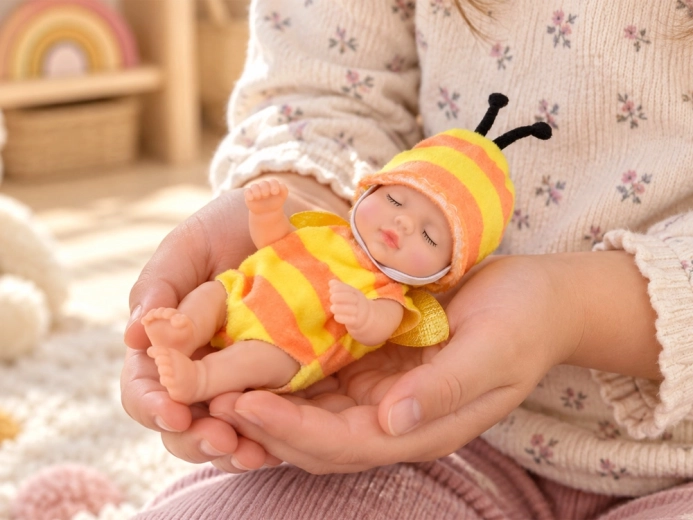 Kleine Puppe ideal für unterwegs