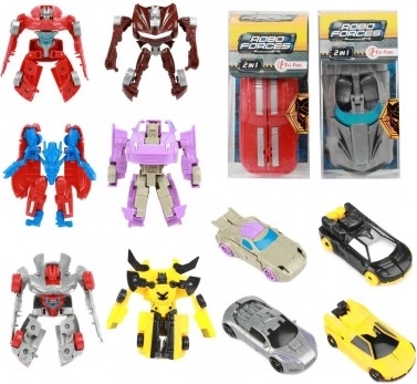 Transformierbares Auto zum Roboter 10 cm in Kunststoffbox