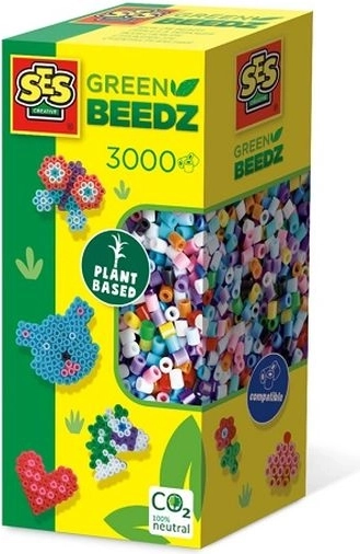 SES Creative Bügelperlen Green Beedz 3000 Stück – helle Farben