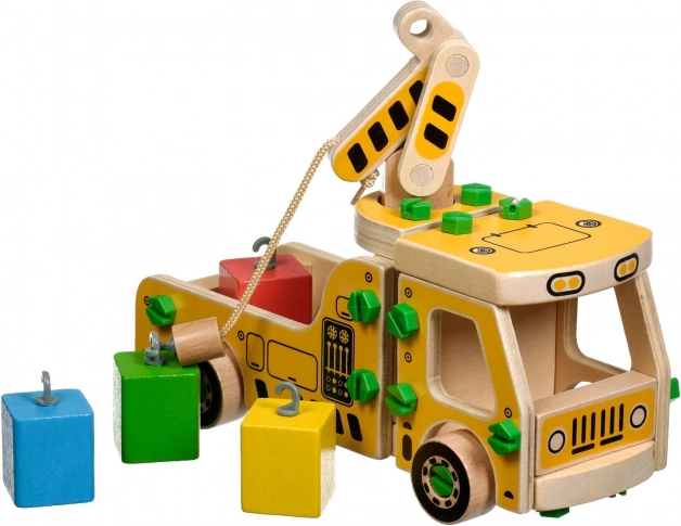 Holz-Autokran – Konstruktionsset Lucy & Leo