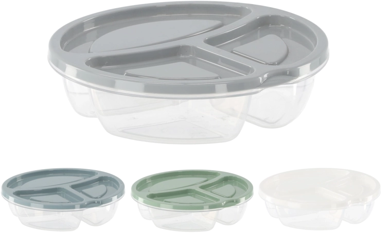 Geteilter Lebensmittelbehälter mit Deckel 600 ml