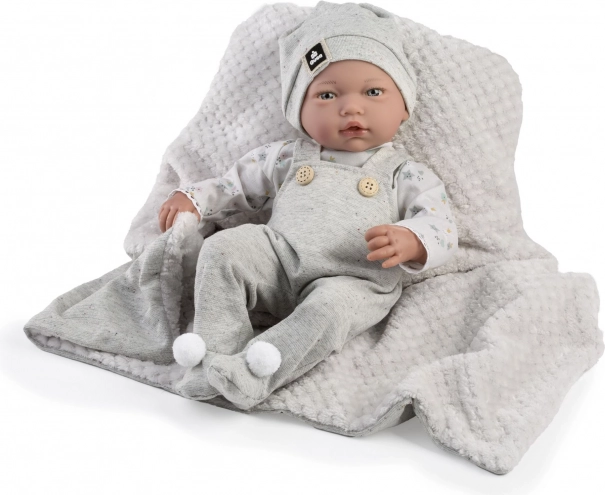 Realistische Babypuppe Liam mit Geräuschen und weichem Körper - 38 cm