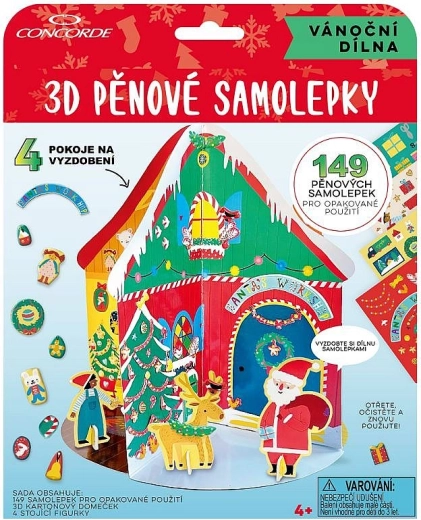 3D Schaumstoff-Aufkleber Weihnachtswerkstatt CONCORDE