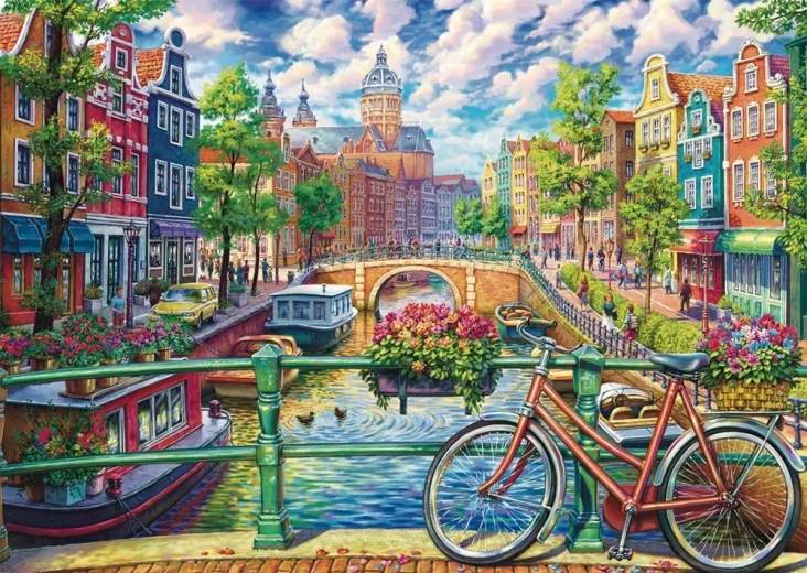 Puzzle Magie des Amsterdamer Kanals 1000 Teile SCHMIDT