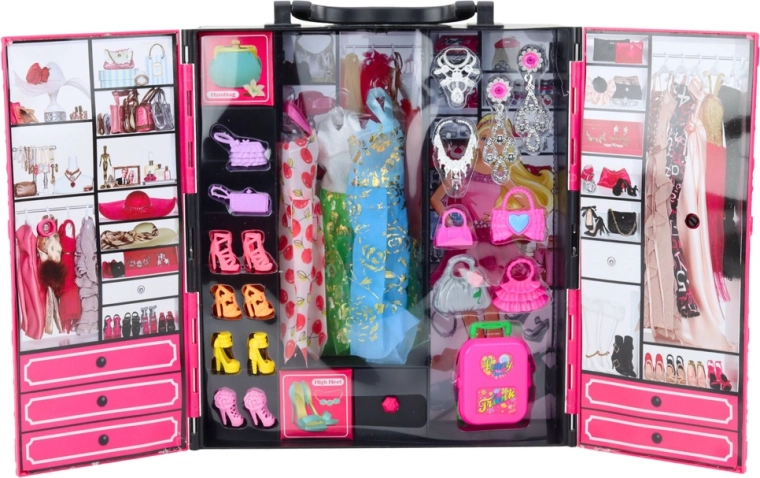 Aufklappbare Garderobe mit übersichtlichem Stauraum