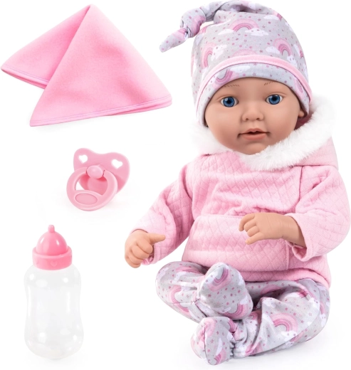 Weiches rosa Outfit und Kuscheldecke