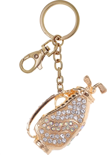 Goldener Schlüsselanhänger in Form eines Golfschlägers