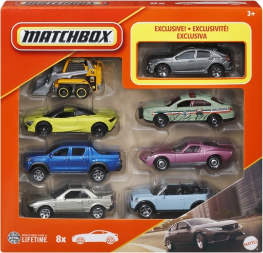 MATCHBOX Auto-Set 1:64 – 8 Stück (Mix)