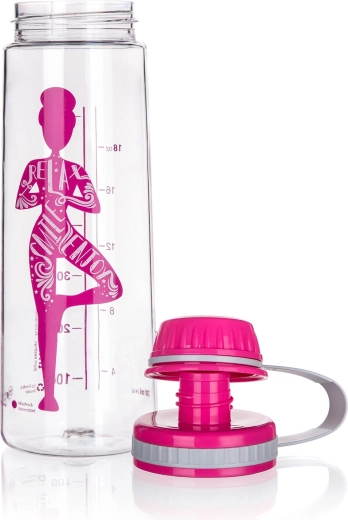 YOGA Trinkflasche aus Tritan 750 ml – rosa
