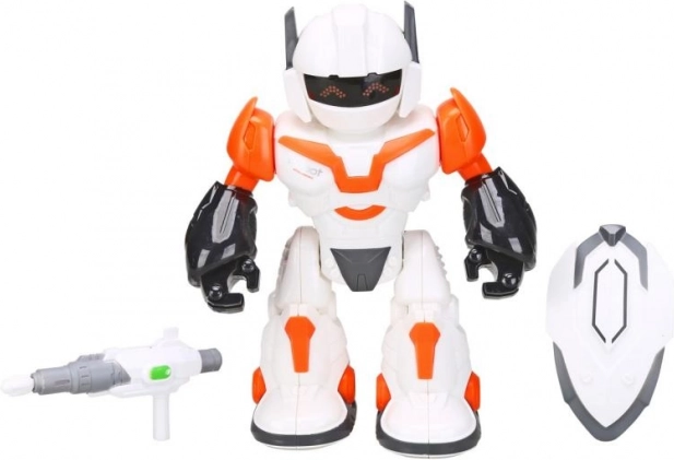 Orangefarbener Roboter DRIVERO 20 cm mit Licht- und Soundeffekten