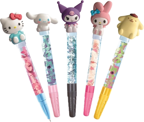 Fünf Stifte mit Glitzer- und Konfetti-Effekt