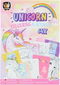 Malbuch und Aktivitätensammlung für Kinder Einhorn A4