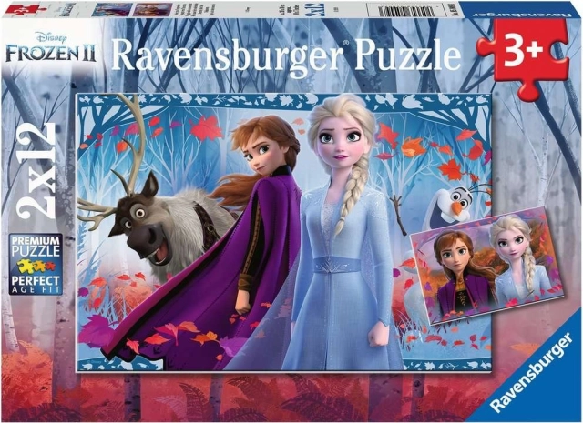 RAVENSBURGER Puzzle Die Eiskönigin 2, 2x12 Teile
