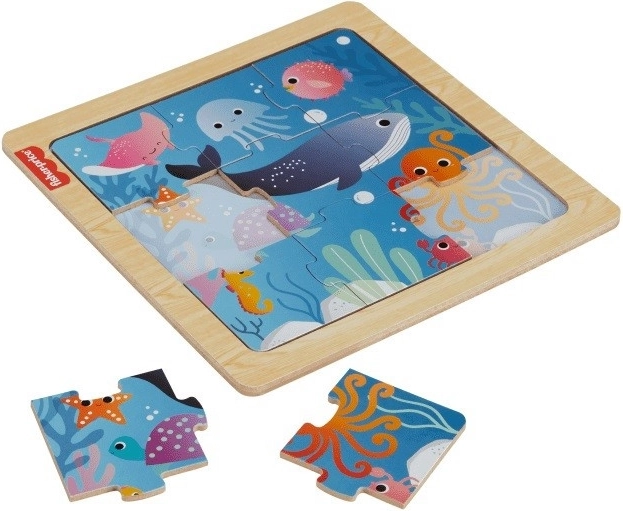 Fisher-Price Holzpuzzle – Ozean, 9 Teile