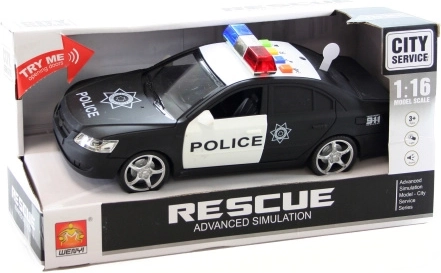 Polizeiauto mit Batterie, Sound und Licht 1:16