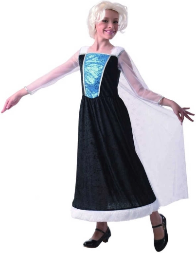 Karnevalskostüm Prinzessin – Kleid mit Umhang, Größe M (120–130 cm)