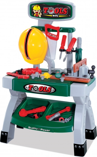 Kinder-Werkbank mit Werkzeug 44 × 28 × 71 cm