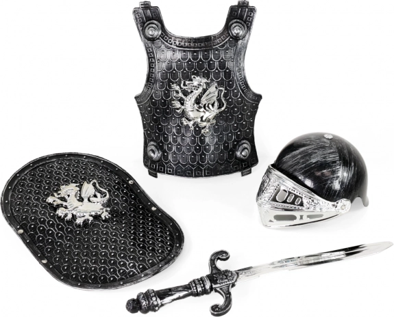 Rittersatz mit Helm und Rüstung