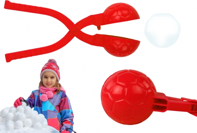 Schneeballformer mit Ballmotiv, rot, 20 × 5 × 5 cm