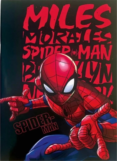 Liniertes Schulheft Spider-Man B5, schwarz