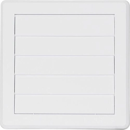 Schwerkraft-Lüftungsgitter 200 × 200 mm für Rohr 150 mm, weiß