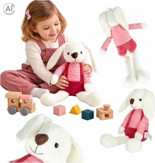 Plüschhase in roten Shorts 36 cm – 1 Stück