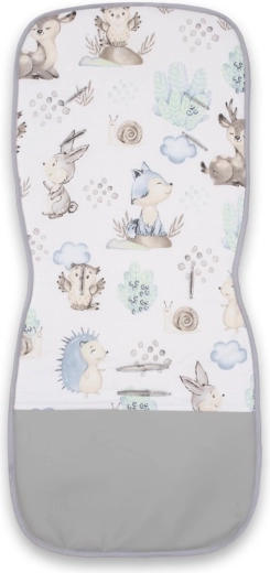 Kinderwagen-Einlage Baby Mix Igel, beidseitig Musselin/Baumwolle mit Eco-Kunstleder