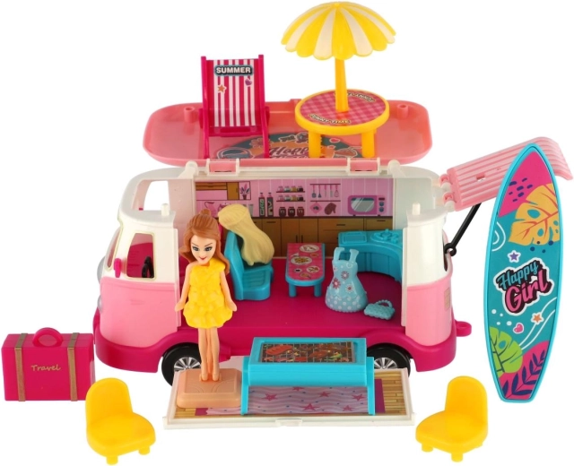 Aufklappbares Wohnmobil mit voll ausgestattetem Innenraum