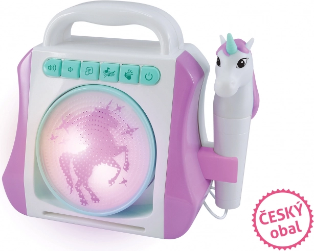 Karaoke-Box mit Mikrofon – Einhorn