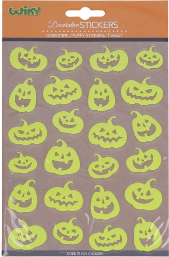 Leuchtaufkleber Kürbis Halloween 25 × 14,4 cm