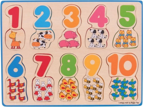 Zählpuzzle aus Holz Bigjigs Toys