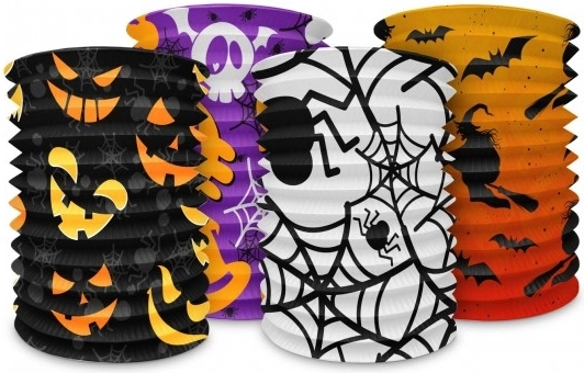 Lampion Zylinder Halloween 15x15 cm
