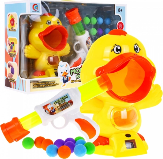 Ente mit Schaumstoffkugel-Pistole – interaktives Schießspiel für Kinder ab 8 Jahren
